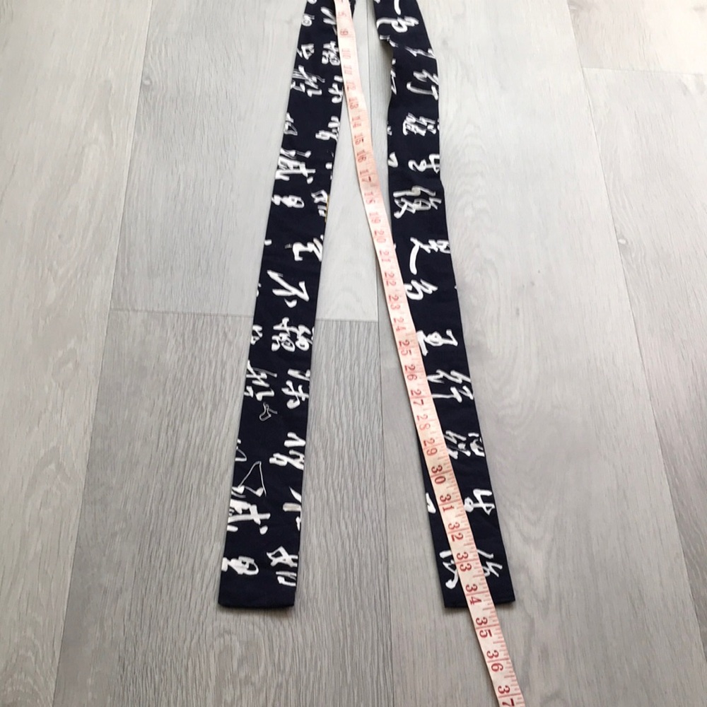 ADULT NAVY WHITE JAPANESE SASH KIMONO OBI BELT - Picture 3 of 5